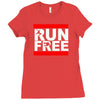 free running parkour run free Ladies Fitted T-Shirt