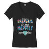 being a grandma Women's V-Neck T-Shirt