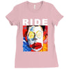 ride going blank again rock music band Ladies Fitted T-Shirt