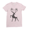 christmas deer Ladies Fitted T-Shirt