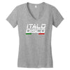 retro italo disco Women's V-Neck T-Shirt