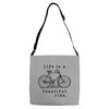life is a beautiful ride Adjustable Strap Totes