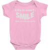 life short smile advice wisdom Baby Onesie