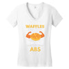 waffles are just pancakes with abs Women's V-Neck T-Shirt