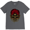american football skull V-Neck Tee