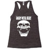 angry metal head Racerback Tank