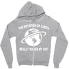 the rotation of the earth Zipper Hoodie
