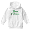 merry christmas green glitter Youth Hoodie