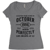 legends were born in october genuıne 1996 qualıty one kind of aged l Women's Triblend Scoop T-shirt