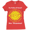political the 80's 60's hippy anti capitalism Ladies Fitted T-Shirt