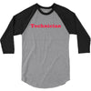 technician t shirt technics parody dj vinyl 1200 hip hop illest techno 3/4 Sleeve Shirt