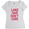 lake hair don't care Women's Triblend Scoop T-shirt