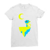 moon cat Ladies Fitted T-Shirt