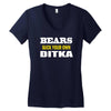 bears suck your own ditka Women's V-Neck T-Shirt