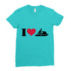 i love jet ski racing Ladies Fitted T-Shirt