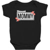 blessed mommy with flower white color Baby Bodysuit