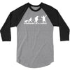 evolution of a selfie , funny mens cotton 3/4 Sleeve Shirt