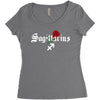 sagittarius zodiac rose Women's Triblend Scoop T-shirt