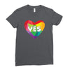 Yes Lgbt Heart Ladies Fitted T-Shirt