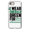 i wear emerald green for liver cancer awareness iPhone 8 Case