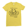 life is a beautiful ride Ladies Fitted T-Shirt
