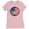 patriotic smiley face Ladies Fitted T-Shirt