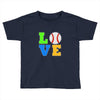 love baseball neon rhinestuds Toddler T-shirt