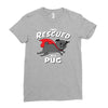 rescued by pug Ladies Fitted T-Shirt