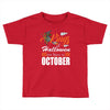 Halloween Kings Are Born In October Toddler T-shirt