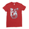 round neck dog wolf Ladies Fitted T-Shirt