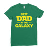 Best Dad in the Galaxy Ladies Fitted T-Shirt