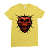 evil face Ladies Fitted T-Shirt