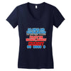 push me around granny Women's V-Neck T-Shirt
