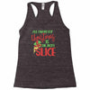 pizza christmas humor Racerback Tank