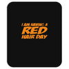 red ginger hair day Mousepad
