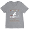 santa aries xhristmas ugly t shirts V-Neck Tee