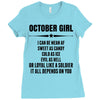 Super October Girl Ladies Fitted T-Shirt
