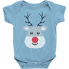 christmas reindeer rudolph Baby Bodysuit