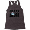 crazy lady shark Racerback Tank
