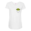 cute yoda pocket Maternity Scoop Neck T-shirt