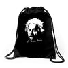 albert einstein Drawstring Bags