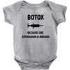 botox expression Baby Bodysuit