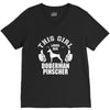 This Girl Loves Her Doberman Pinscher V-Neck Tee