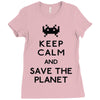 save the planet Ladies Fitted T-Shirt