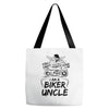 You Cant Scare Me I am Biker Uncle Tote Bags