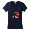 team 10 american flag Women's V-Neck T-Shirt
