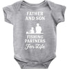 Father and Son Fishing Partners For Life Baby Bodysuit