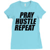 pray hustle repeat Ladies Fitted T-Shirt