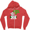heapy new year funny santa claus christmas Zipper Hoodie