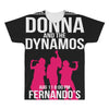 Donna And Dynamos White Letter All Over Men's T-shirt